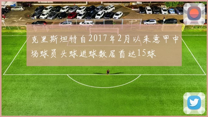 克里斯坦特自2017年2月以来意甲中场球员头球进球数居首达15球